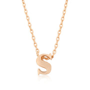 Alexia Rose Gold Pendant S Initial Necklace