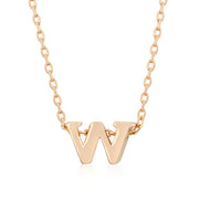 Alexia Rose Gold Pendant W Initial Necklace