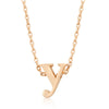 Alexia Rose Gold Pendant Y Initial Necklace