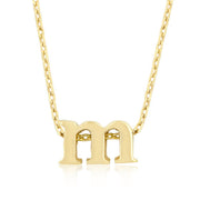 Alexia 14k Gold Pendant M Initial Necklace