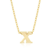 Alexia 14k Gold Pendant X Initial Necklace