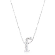 Pave Initial F Pendant
