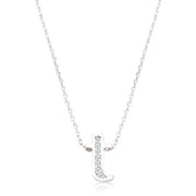 Pave Initial T Pendant