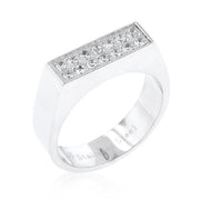 0.1ct CZ Stainless Steel Men's Ring