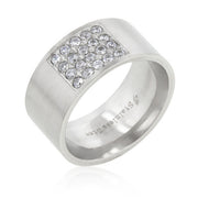 2ct CZ Stainless Steel Simple Pave Men's Ring