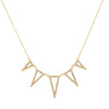 Crystal Gold Triangle Statement Necklace