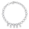 .55 Ct Stunning 8" Rhodium Bracelet with Cubic Zirconia Charms