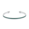 Channel-Set Emerald Green Cubic Zirconia Cuff