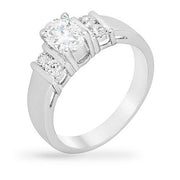 Susan 1.5ct Clear CZ White Gold Rhodium Assorted Engagement Ring