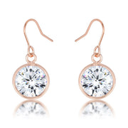 5.5 Ct Rose Gold CZ Drop Earrings