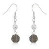 Smokey and Clear Simulated Crystal Dangle Earrings