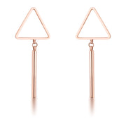 Trendy Triangle Bar Stainless Steel Drop Earrings