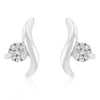 Twisting Solitaire Cubic Zirconia Earrings