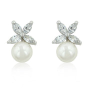 Butterfly Pearl Stud Earrings