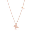 Beatrice Rose Gold Stainless Steel Delicate Butterfly Necklace