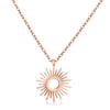 Rose Goldtone Sunburst Necklace