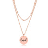 Delicate Rose Gold Plated "loved" Necklace