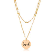 Delicate 18k Gold Plated "loved" Necklace