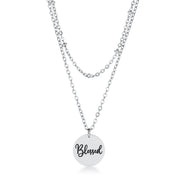 Delicate Stainless Steel "Blessed" Necklace