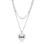 Delicate Stainless Steel "loved" Necklace