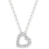 Cubic Zirconia Heart Silhouette Pendant