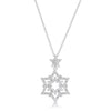 Stella 0.3ct CZ White Gold Rhodium Star Drop Necklace
