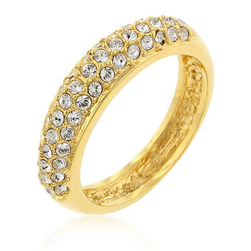 Pave Crystal Gold Band – BaubleBox