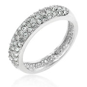 Pave Crystal Silver Band