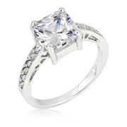 Penelope 2.1ct Clear CZ White Gold Rhodium Ring
