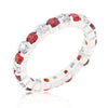 Mini Jessica Band with Garnet Cubic Zirconia