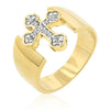 Two-tone Finish Cross Ring