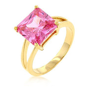 Daria 5ct Pink CZ 14k Gold Ring