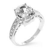 Oval Center Piece Engagement Ring