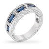 Margo 1.5ct Sapphire CZ White Gold Rhodium Eternity Ring