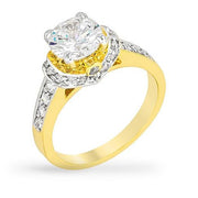 Kate 4.1ct CZ Two-Tone Engagement Ring
