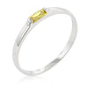 Yellow Petite Solitaire Ring