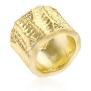Textured Organic Matte Golden Eternity Ring