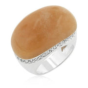Carnelian Simulated Cocktail Ring