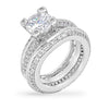 Lesley 7.5ct CZ White Gold Rhodium Pave Ring Set