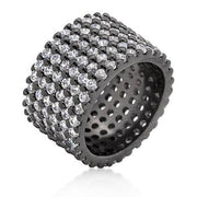 Laurie 22.5ct CZ Hematite Pave Ring