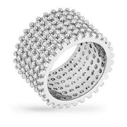 Laurie 22.5ct CZ White Gold Rhodium Ring
