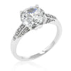 Constance 3.8ct CZ White Gold Rhodium Engagement Ring