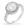 Leigh 3.5ct CZ White Gold Rhodium Simple Round Cut Engagement Ring