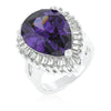 Marcy 8ct Amethyst CZ White Gold Rhodium Ring