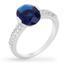 Jules 1.8ct Sapphire CZ White Gold Rhodium Ring