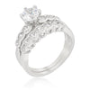 Gwendolyn 2ct CZ White Gold Rhodium Bridal Set