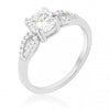 Sirah 1.5ct CZ White Gold Rhodium Solitaire Ring