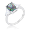 Classic Mystic Rhodium Engagement Ring