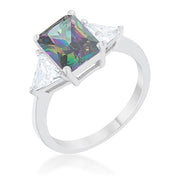 Cara Classic 4.5ct Mystic CZ Sterling Silver Engagement Ring