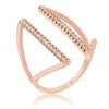 Jena 0.2ct CZ Rose Gold Delicate Parallel Ring